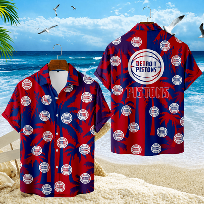 LIMITED EDITION - NEW CUSTOMIZED NBA14 DPI DETROIT PISTONS UNISEX HAWAIIAN SHIRT