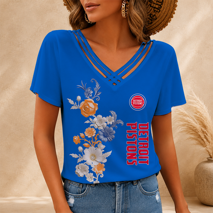 [HOT DEAL] NEW CUSTOMIZED NBA14 DPI DETROIT PISTONS V-NECK SHIRT