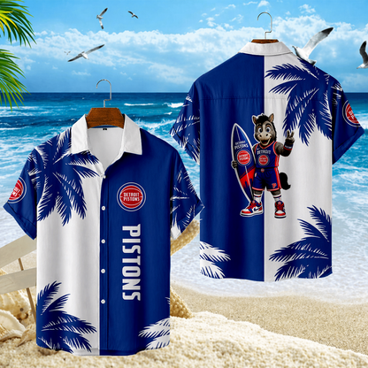 LIMITED EDITION - NEW CUSTOMIZED NBA14 DPI DETROIT PISTONS UNISEX HAWAIIAN SHIRT
