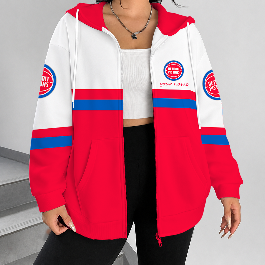 [HOT DEAL] NEW CUSTOMIZED NBA14 DPI DETROIT PISTONS ZIP HOODIE