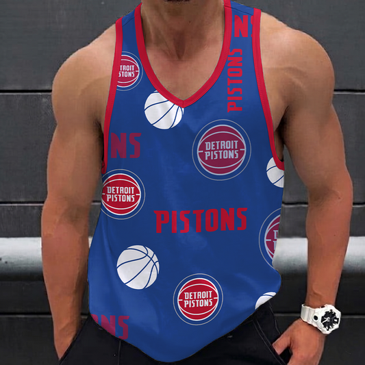LIMITED EDITION - NEW CUSTOMIZED NBA14 DPI DETROIT PISTONS UNISEX TANK TOP