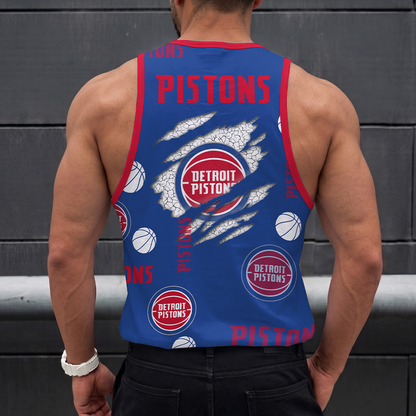 LIMITED EDITION - NEW CUSTOMIZED NBA14 DPI DETROIT PISTONS UNISEX TANK TOP