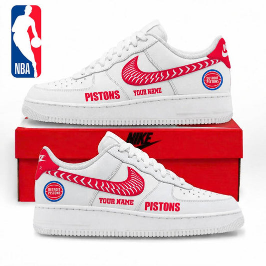 LIMITED EDITION - NEW CUSTOMIZED NBA14 DPI DETROIT PISTONS AF1 SNEAKERS