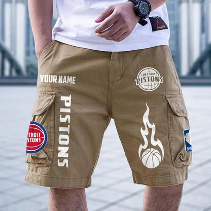 [HOT DEAL] NEW CUSTOMIZED NBA14 DPI DETROIT PISTONS CARGO SHORTS