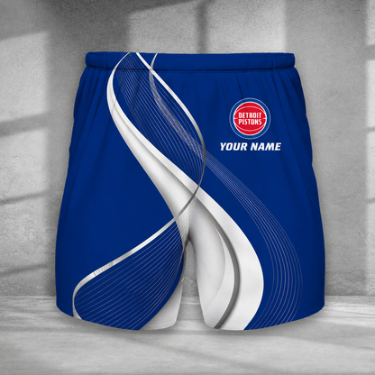 LIMITED EDITION - NEW CUSTOMIZED NBA14 DPI DETROIT PISTONS SHORT PANTS