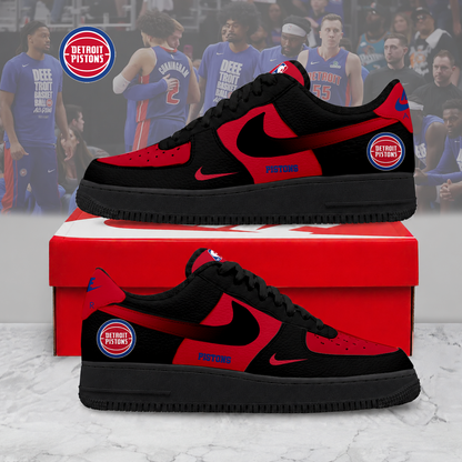 LIMITED EDITION - NEW CUSTOMIZED NBA14 DPI DETROIT PISTONS AF1 SNEAKERS