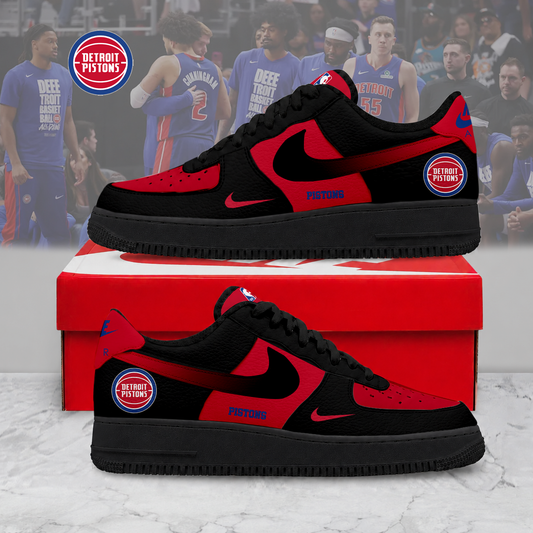 LIMITED EDITION - NEW CUSTOMIZED NBA14 DPI DETROIT PISTONS AF1 SNEAKERS