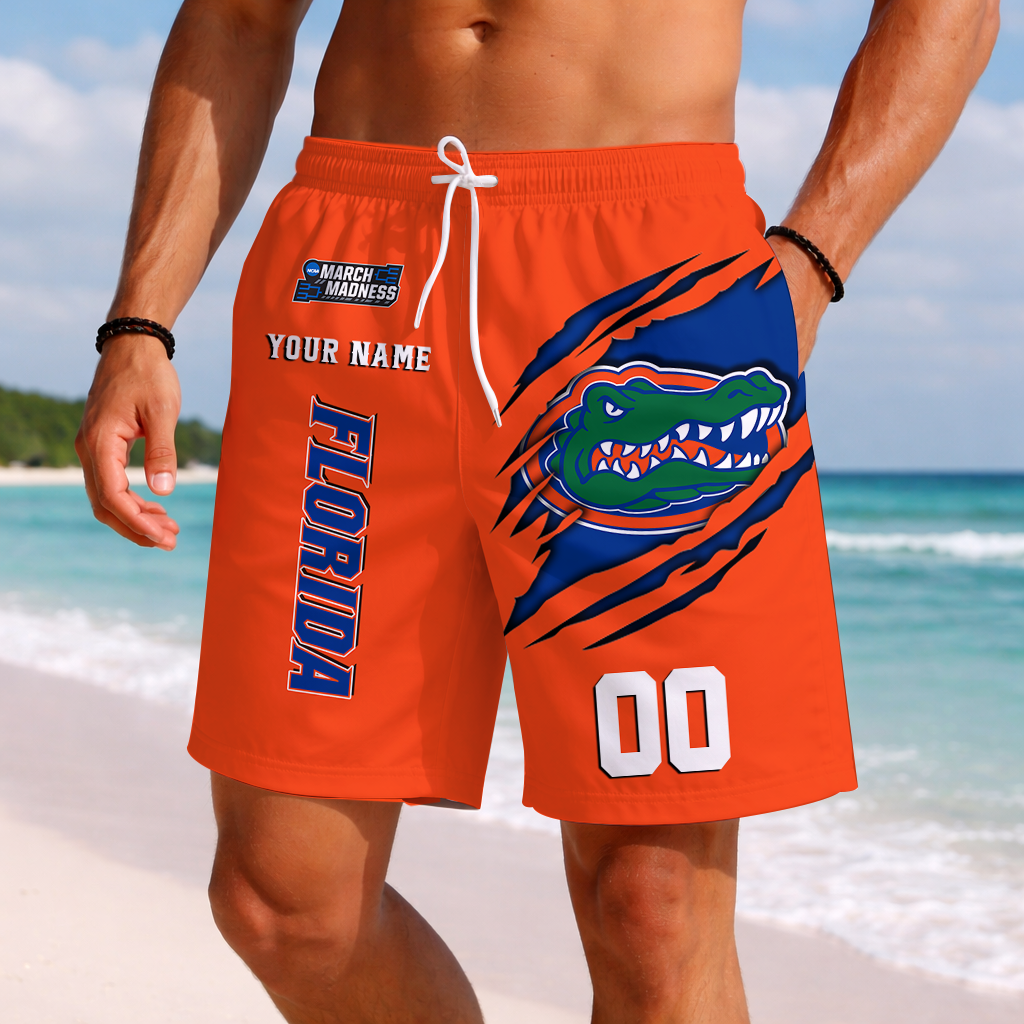 LIMITED EDITION - NEW CUSTOMIZED NCAA MAM14 FLG FLORIDA GATORS SHORT PANTS