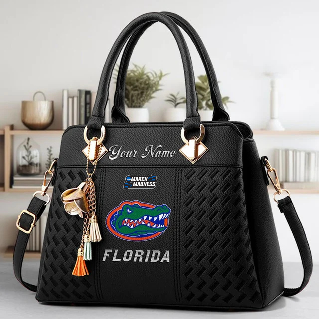 LIMITED EDITION - NEW CUSTOMIZED NCAA MAM14 FLG FLORIDA GATORS ZIP HANDBAG MULTICOLOR