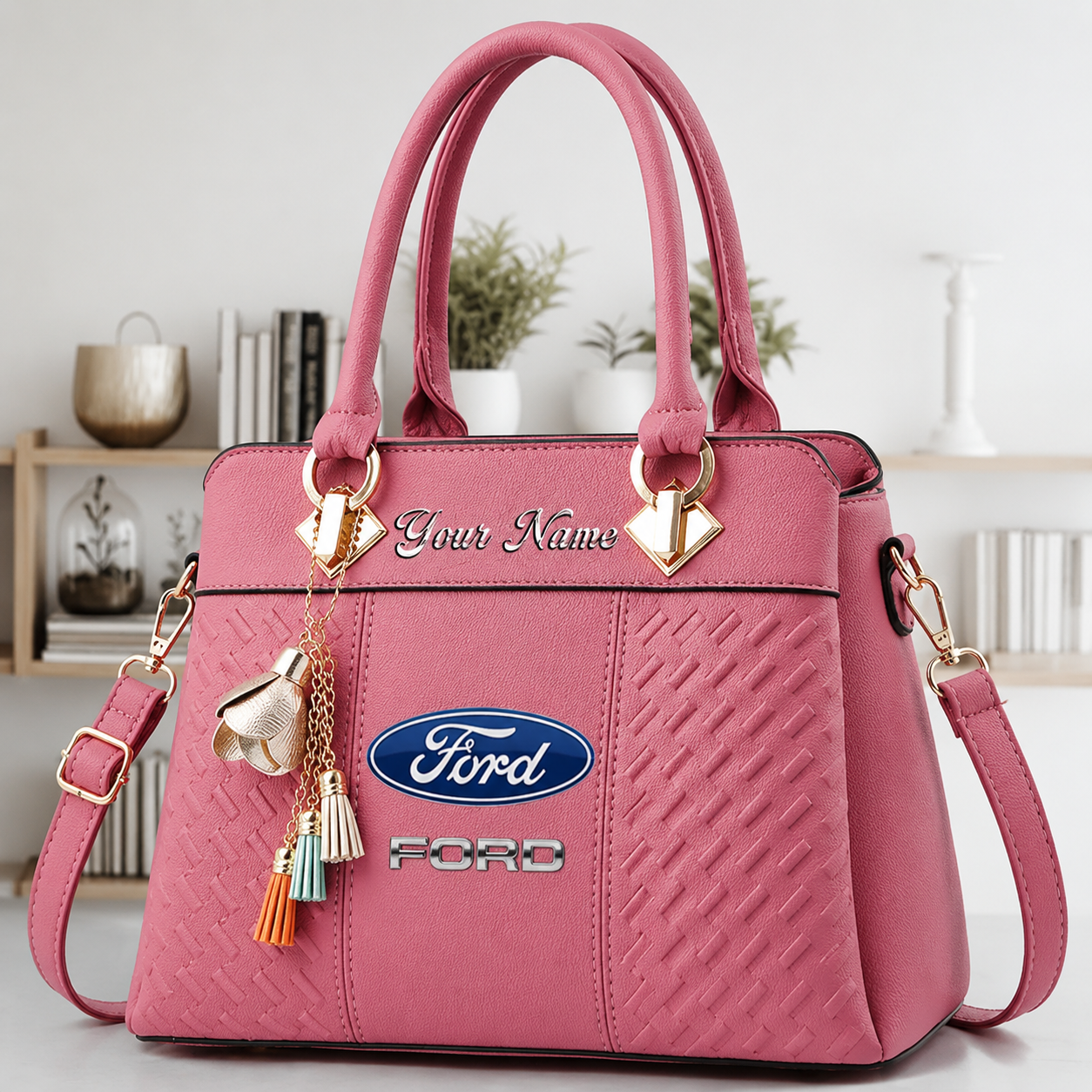 LIMITED RUN - NEW CUSTOMIZED F114 FRD FORD RACING LUXURY HANDBAG IN MULTIPLE COLORS