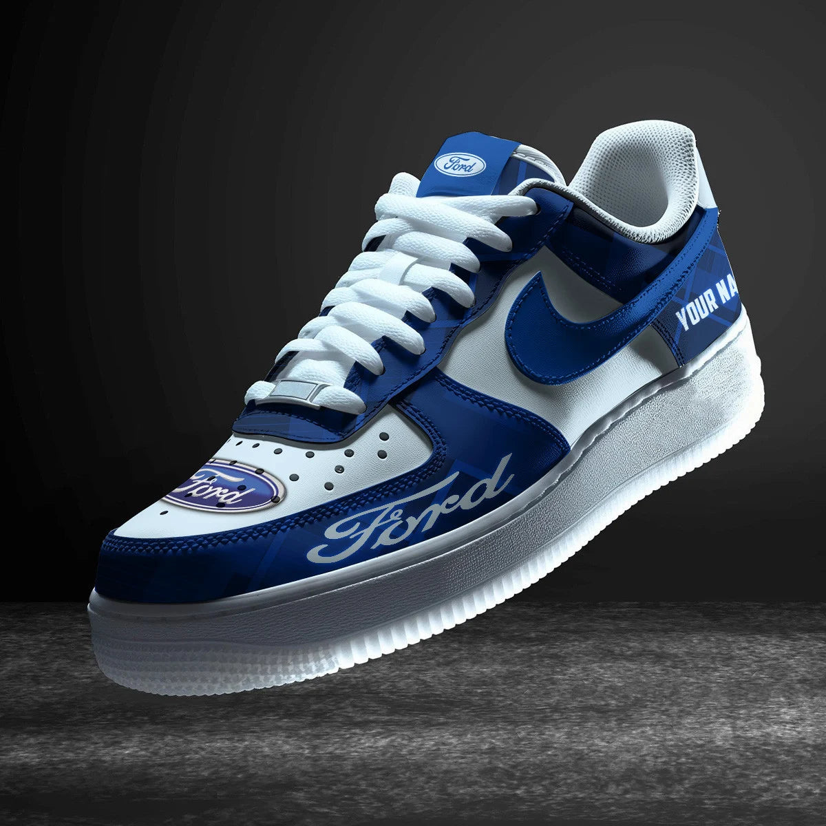 LIMITED RUN - NEW CUSTOMIZED F114 FRD FORD RACING AF1 SNEAKERS