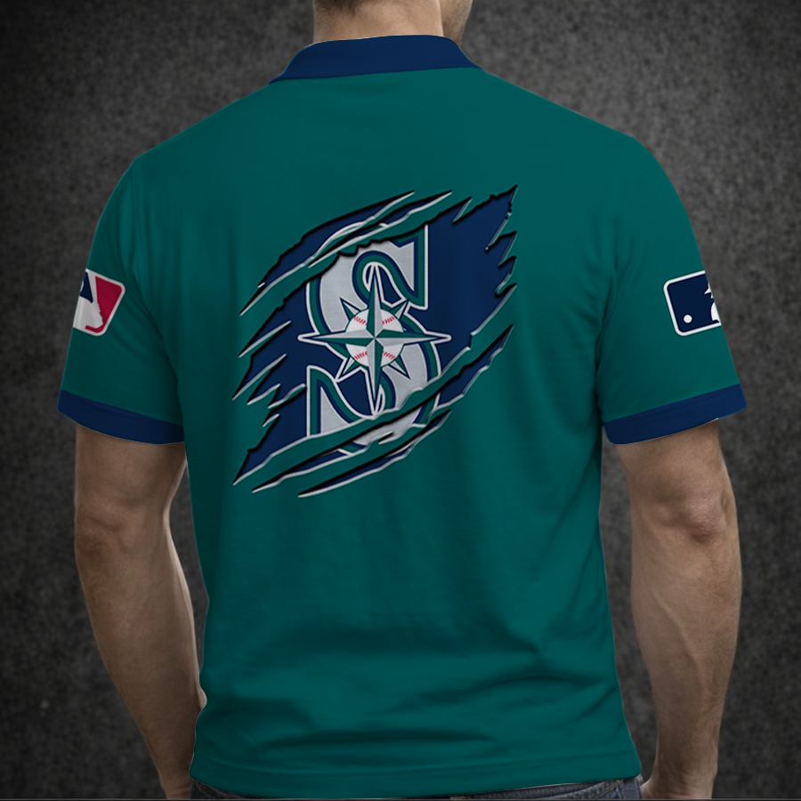 [FLASH SALE] NEW CUSTOMIZED MLB14 SMS SEATTLE MARINERS POLO SHIRT