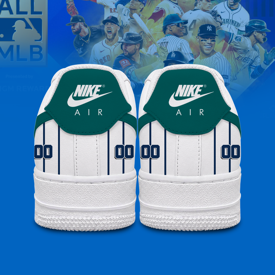 [FLASH SALE] NEW CUSTOMIZED MLB14 SMS SEATTLE MARINERS AF1 SHOES