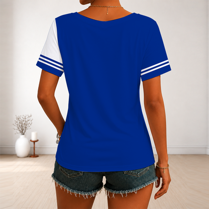 [SUPER SALE] NEW CUSTOMIZED NHL14 SLB ST. LOUIS BLUES V-NECK FEMALE SHIRT