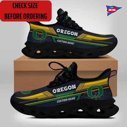 ELITE EDITION - NEW CUSTOMIZED NCAA FBS14 OGD OREGON DUCKS CLUNKY SNEAKERS