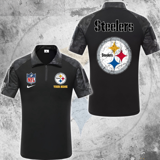 ELITE EDITION - NEW CUSTOMIZED NFL14 PSB PITTSBURGH STEELERS POLO SHIRT, ZIP POLO SHIRT & T-SHIRTS