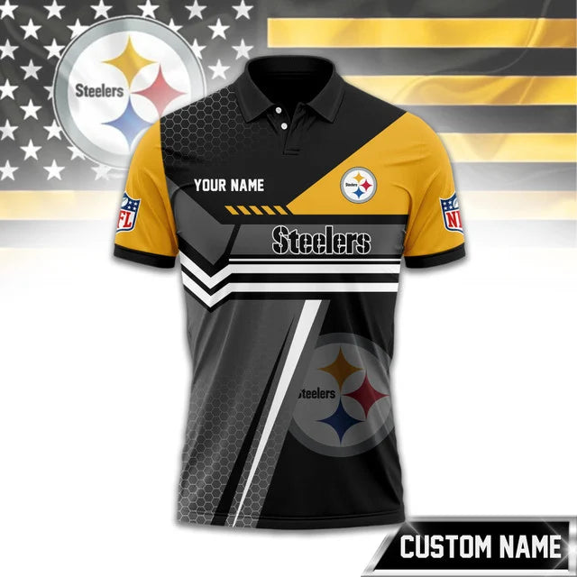 SPECIAL EDITION - NEW CUSTOMIZED NFL14 PSB PITTSBURGH STEELERS POLO SHIRT, ZIP POLO SHIRT & T-SHIRTS