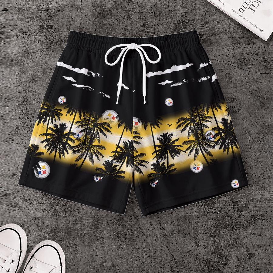 LIMITED EDITION - NEW CUSTOMIZED NFL14 PSB PITTSBURGH STEELERS SHORT PANTS