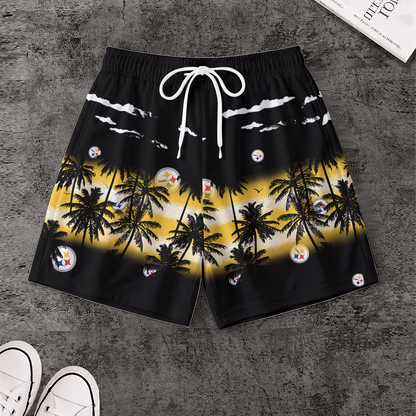 LIMITED EDITION - NEW CUSTOMIZED NFL14 PSB PITTSBURGH STEELERS SHORT PANTS