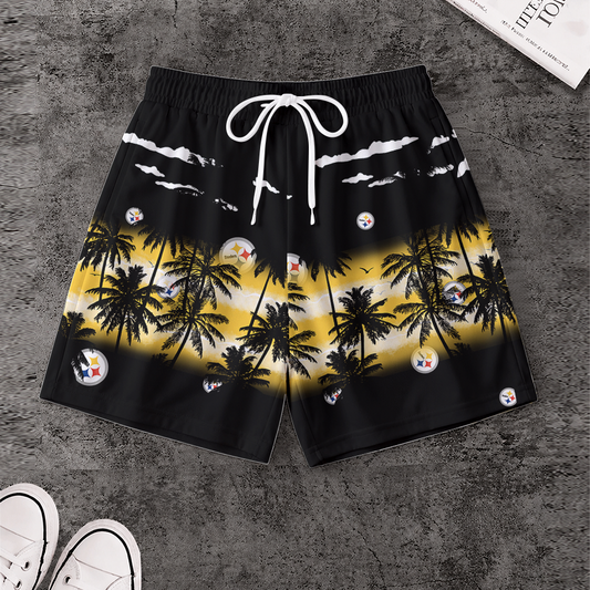 LIMITED EDITION - NEW CUSTOMIZED NFL14 PSB PITTSBURGH STEELERS SHORT PANTS