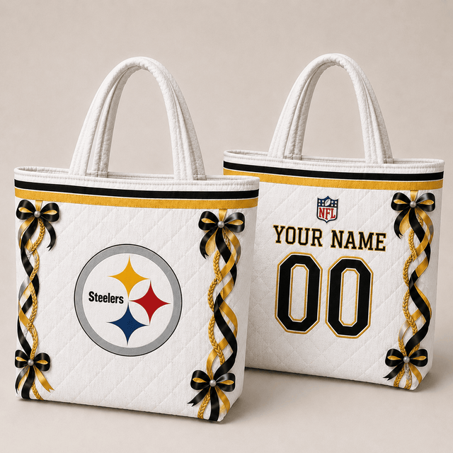 SPECIAL EDITION - NEW CUSTOMIZED NFL14 PSB PITTSBURGH STEELERS QUILTED TOTE BAG