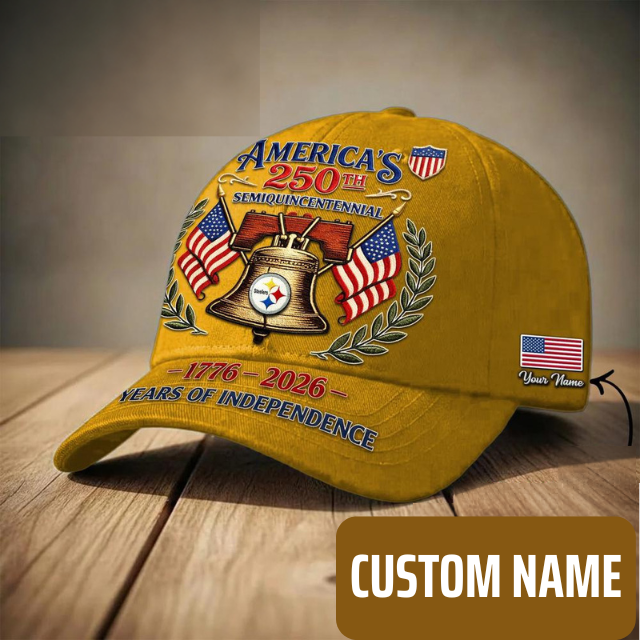 ELITE EDITION - NEW CUSTOMIZED NFL14 PSB PITTSBURGH STEELERS INDEPENDENCE DAY CAP