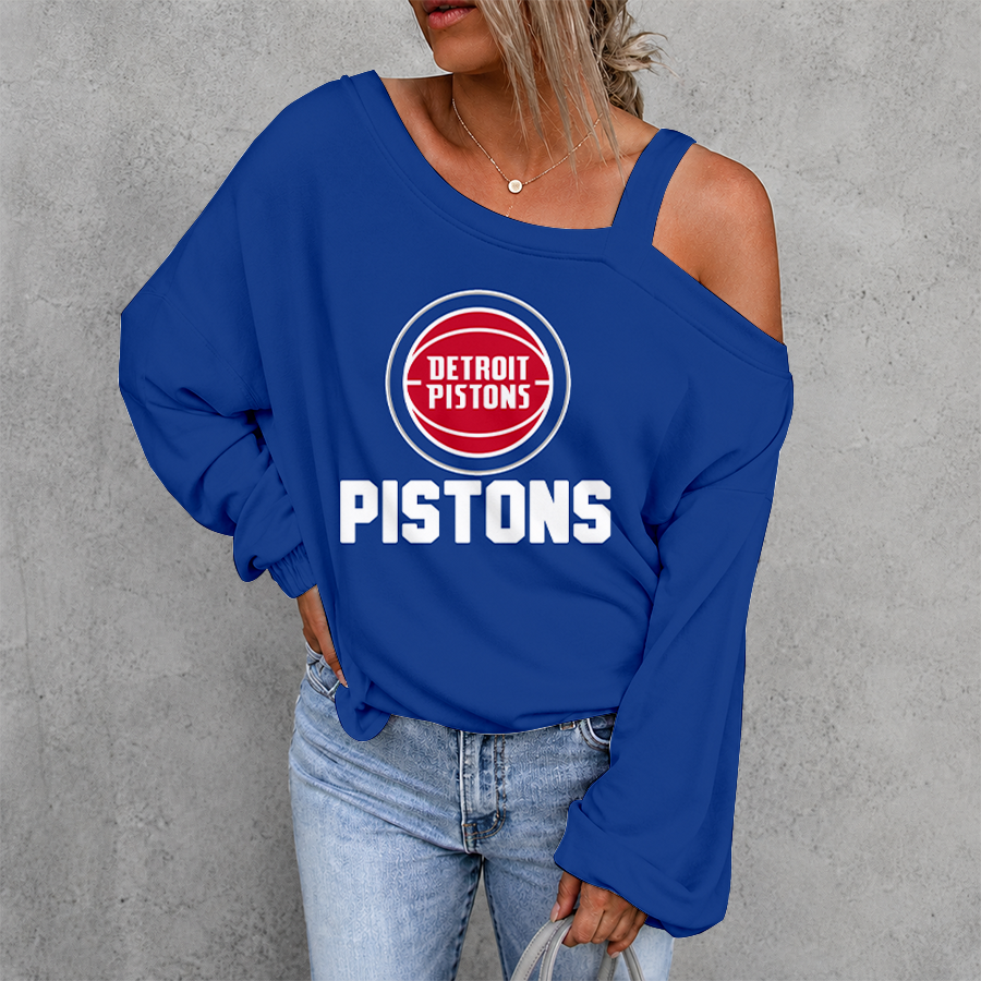 [HOT DEAL] NEW CUSTOMIZED NBA14 DPI DETROIT PISTONS DROP SHOULDER SWEATSHIRT
