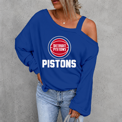 [HOT DEAL] NEW CUSTOMIZED NBA14 DPI DETROIT PISTONS DROP SHOULDER SWEATSHIRT