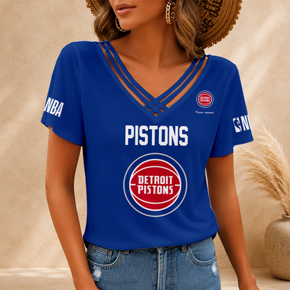 [HOT DEAL] NEW CUSTOMIZED NBA14 DPI DETROIT PISTONS V-NECK SHIRT