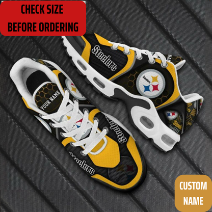 VIRAL EDITION - NEW CUSTOMIZED NFL14 PSB PITTSBURGH STEELERS AIR MAX PLUS SNEAKERS