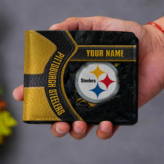 VIRAL EDITION - NEW CUSTOMIZED NFL14 PSB PITTSBURGH STEELERS LEATHER WALLET