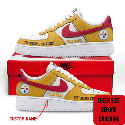 ELITE EDITION - NEW CUSTOMIZED NFL14 PSB PITTSBURGH STEELERS AF1 SHOES