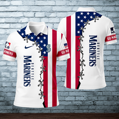 LIMITED EDITION - NEW CUSTOMIZED MLB14 SMS SEATTLE MARINERS POLO SHIRT