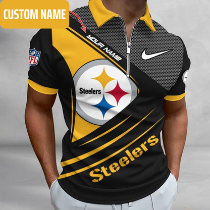 VIRAL EDITION - NEW CUSTOMIZED NFL14 PSB PITTSBURGH STEELERS POLO SHIRT, ZIP POLO SHIRT & T-SHIRTS