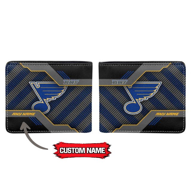 VIRAL EDITION - NEW CUSTOMIZED NHL14 SLB ST. LOUIS BLUES LEATHER WALLET