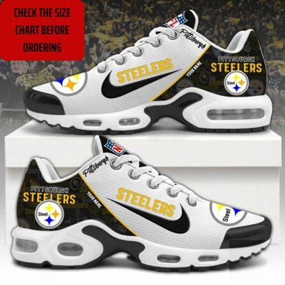 ELITE EDITION - NEW CUSTOMIZED NFL14 PSB PITTSBURGH STEELERS AIR MAX PLUS SNEAKERS