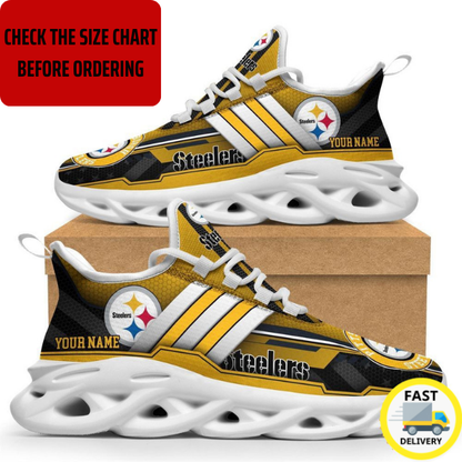 EXCLUSIVE EDITION - NEW CUSTOMIZED NFL14 PSB PITTSBURGH STEELERS MAX SOUL SHOES
