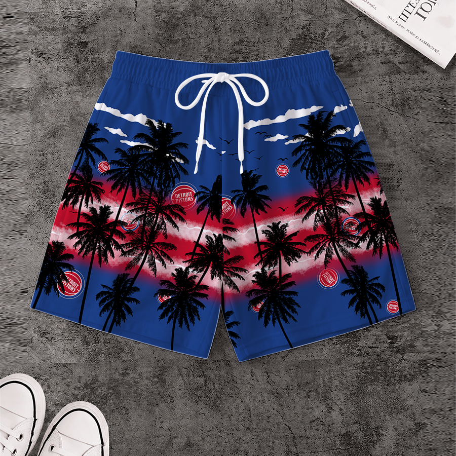 LIMITED EDITION - NEW CUSTOMIZED NBA14 DPI DETROIT PISTONS SHORT PANTS