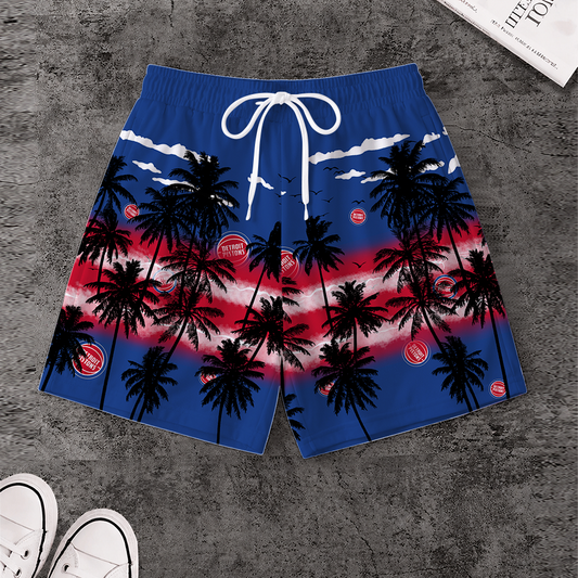 LIMITED EDITION - NEW CUSTOMIZED NBA14 DPI DETROIT PISTONS SHORT PANTS