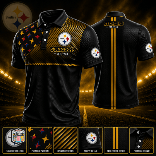VIRAL EDITION - NEW CUSTOMIZED NFL14 PSB PITTSBURGH STEELERS POLO SHIRT, ZIP POLO SHIRT & T-SHIRTS