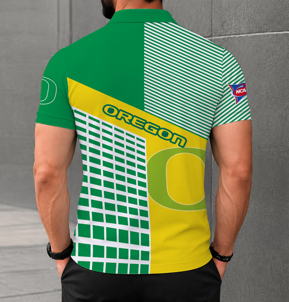 VIRAL EDITION - NEW CUSTOMIZED NCAA FBS14 OGD OREGON DUCKS POLO SHIRT