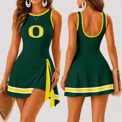 [FAN FAVORITE] NEW CUSTOMIZED NCAA FBS14 OGD OREGON DUCKS WOMEN'S SUMMER SKORT DRESS