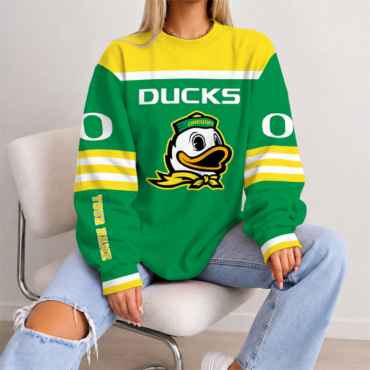 [FAN FAVORITE] NEW CUSTOMIZED NCAA FBS14 OGD OREGON DUCKS UNISEX SWEATSHIRT