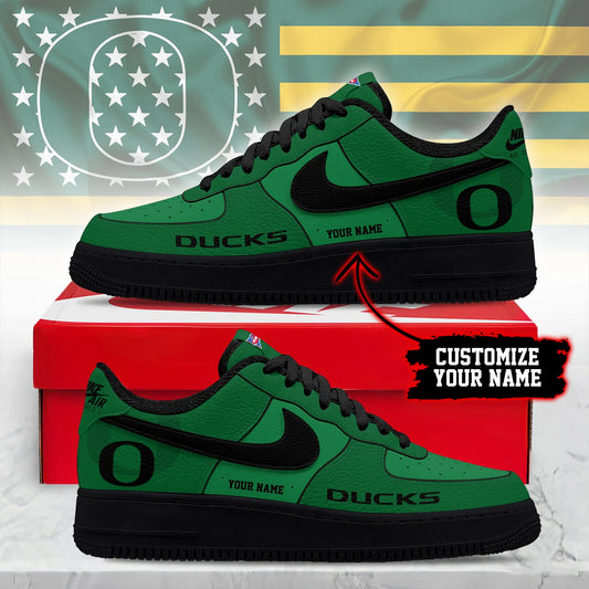ELITE EDITION - NEW CUSTOMIZED NCAA FBS14 OGD OREGON DUCKS AF1 SHOES