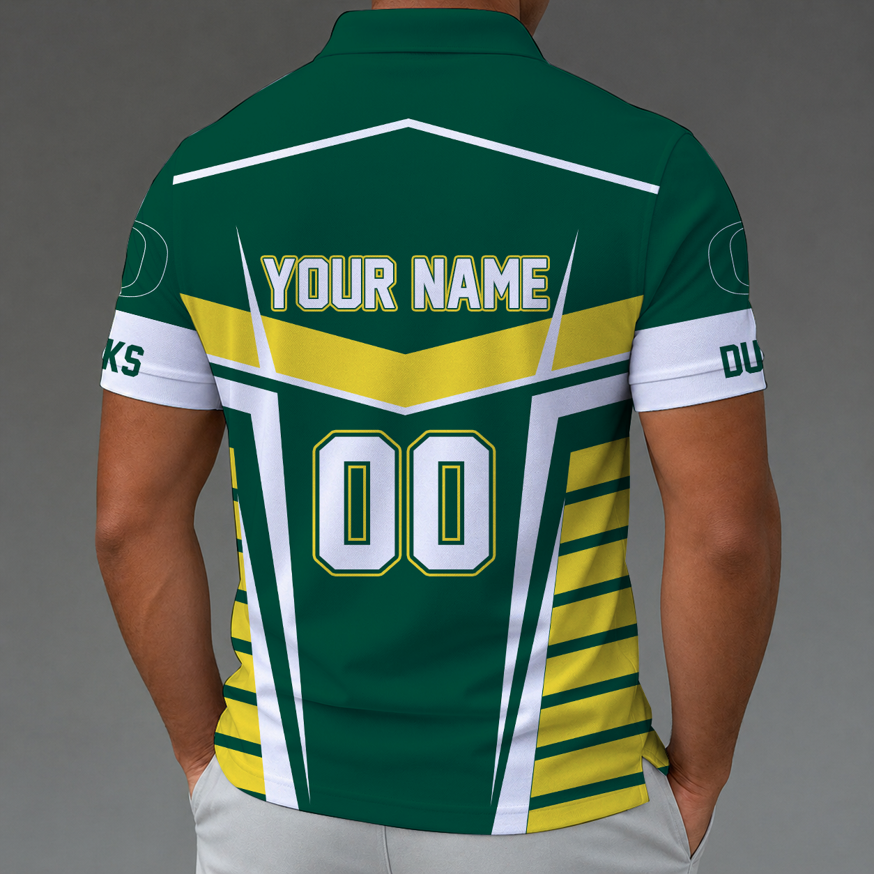 [FAN FAVORITE] NEW CUSTOMIZED NCAA FBS14 OGD OREGON DUCKS POLO SHIRT