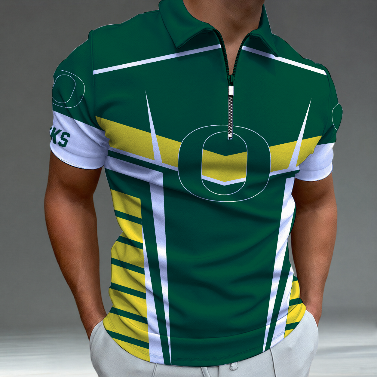 [FAN FAVORITE] NEW CUSTOMIZED NCAA FBS14 OGD OREGON DUCKS POLO SHIRT