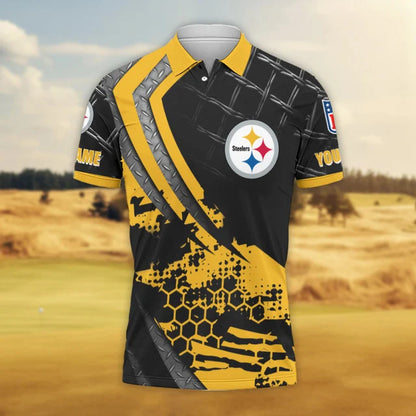 LIMITED EDITION - NEW CUSTOMIZED NFL14 PSB PITTSBURGH STEELERS POLO SHIRT