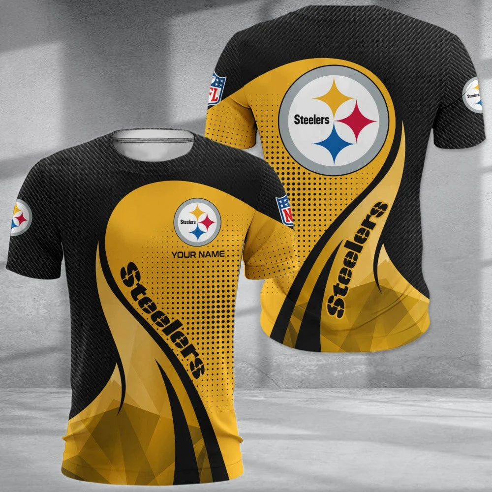 LIMITED EDITION - NEW CUSTOMIZED NFL14 PSB PITTSBURGH STEELERS POLO, T-SHIRT & SHORT PANTS SET