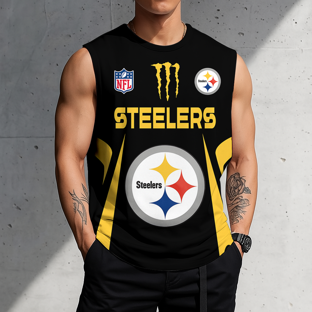 LIMITED EDITION - NEW CUSTOMIZED NFL14 PSB PITTSBURGH STEELERS MEN'S GYM SHIRT