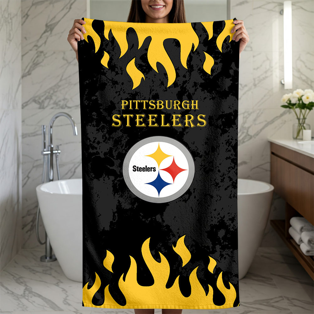 LIMITED EDITION - NEW CUSTOMIZED NFL14 PSB PITTSBURGH STEELERS BEACH TOWEL FOR FAN
